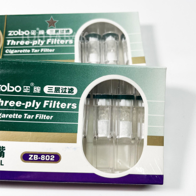 Мундштук для сигарет ZOBO ZB-802 8мм с трехслойным фильтром. Очищает от смол и вредных веществ